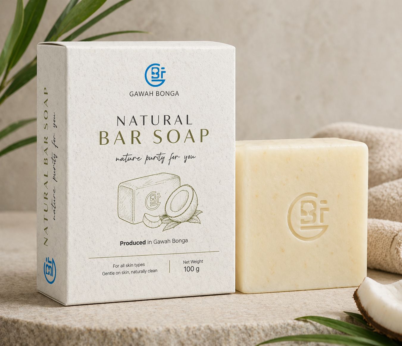 Handcrafted eco-friendly natural bar soap made by Gawah Bonga Foundation community in Lombok